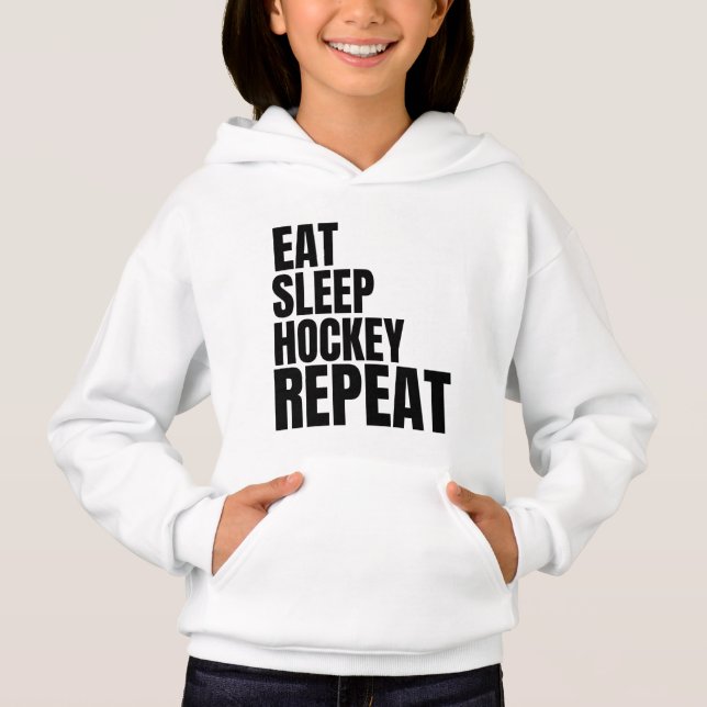 äta repetition av sömnhockey t shirt (Framsida)