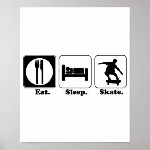 äta skateboard poster