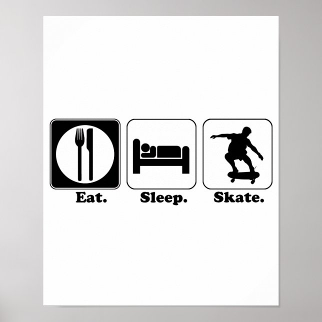 äta skateboard poster (Framsidan)