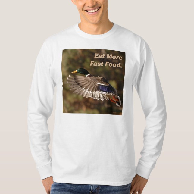 Äta snabbmat tee shirt (Framsida)