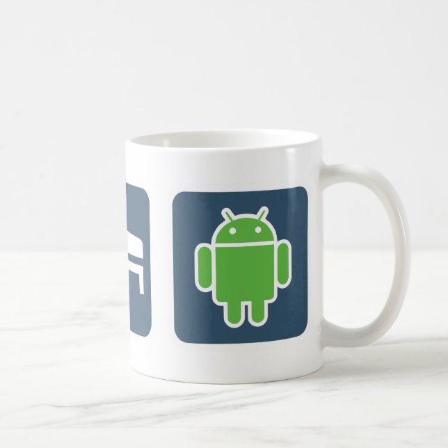 Äta. Sömn. Android. Kaffemugg (Höger)