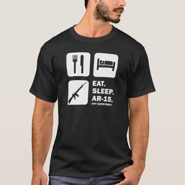 Äta sömn AR-15 Tee (Framsida)