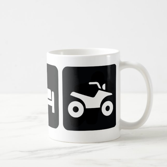 Äta sömn ATV Kaffemugg (Höger)