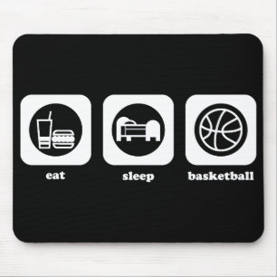 Äta. Sömn. Basket. Mousepad Musmatta