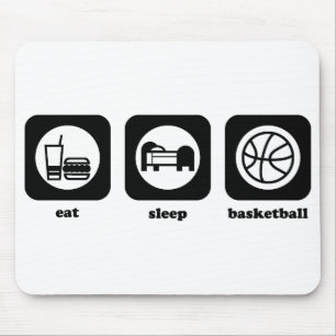 Äta. Sömn. Basket. Mousepad Musmatta