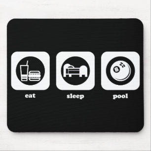 Äta. Sömn. Bassäng. Mousepad Musmatta