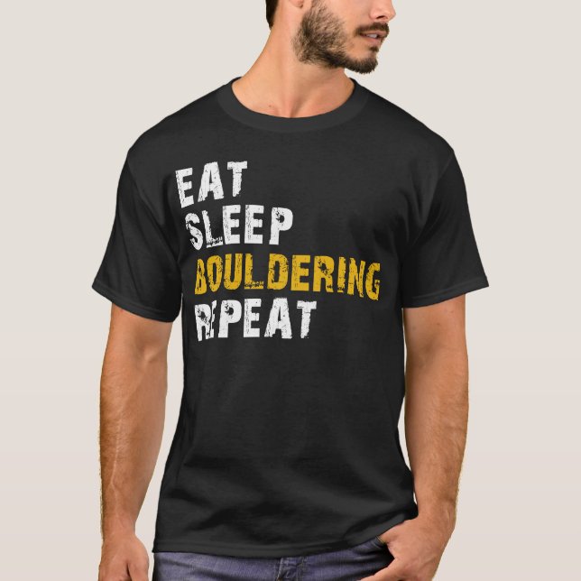 äta sömn Boulning T Shirt (Framsida)