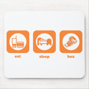 Äta. Sömn. Boxas. Mousepad Musmatta