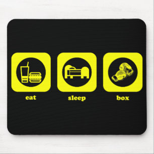 Äta. Sömn. Boxas. Mousepad Musmatta
