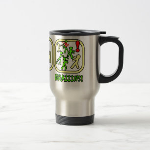 Äta - sömn - BRAIIINS! - Återvinningsbar travel Resemugg