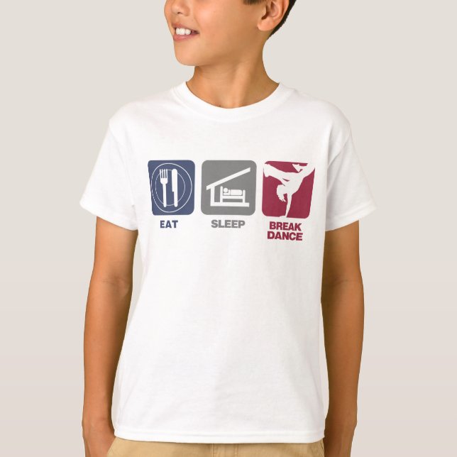 Äta sömn Breakdance - flicka Tee (Framsida)
