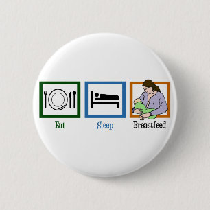 Äta sömn Breastfeed Knapp