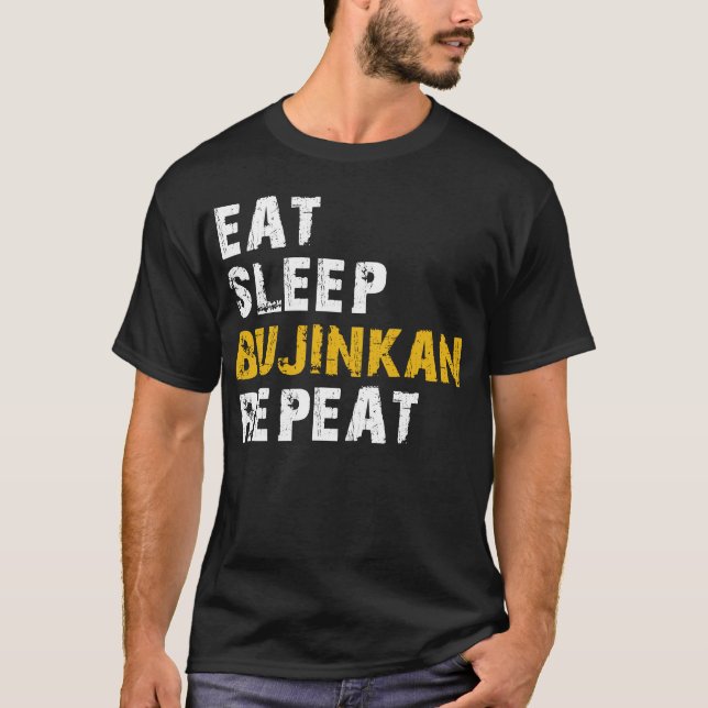 äta sömn Bujinkan T Shirt (Framsida)