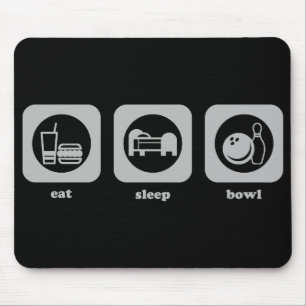 Äta. Sömn. Bunke. Mousepad Musmatta