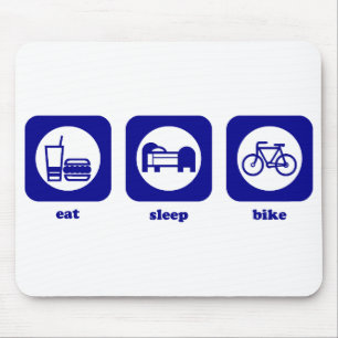 Äta. Sömn. Cykel. Mousepad Musmatta