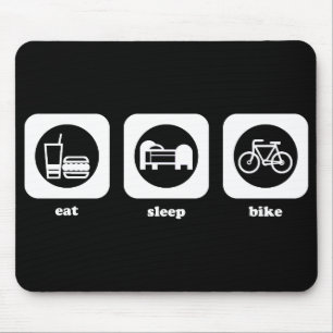 Äta. Sömn. Cykel. Mousepad Musmatta