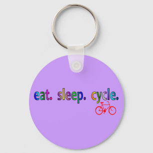 äta sömn cyklar cykelryttaregåvor nyckelring