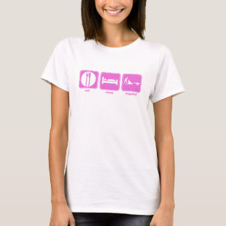 äta sömn dogsled rosor tee shirt