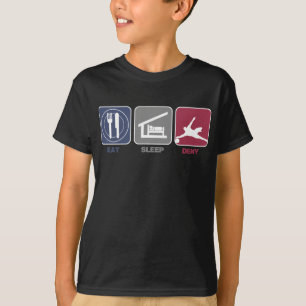 Äta sömn förnekar - fotbollgoalien tee shirt
