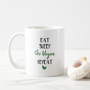 Äta sömn går veganen, den baserade som kaffemugg