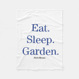 Äta. Sömn. Garden. Fleecefilt