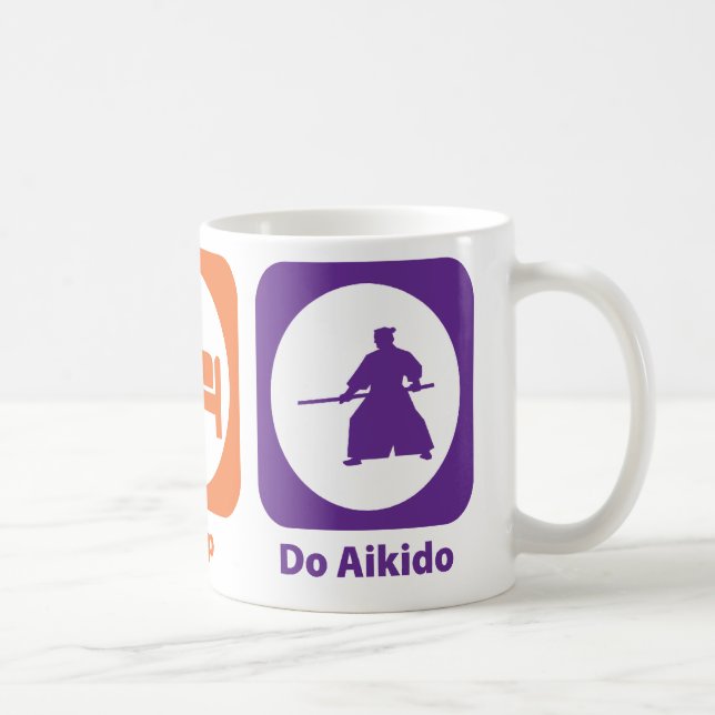 Äta sömn gör Aikido Kaffemugg (Höger)