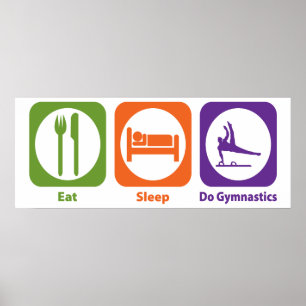 Äta sömn gör gymnastik poster
