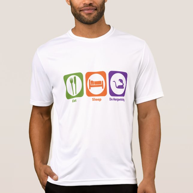 Äta sömn gör Herpetology T-shirt (Framsida)
