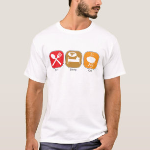 Äta sömn grillar tee shirt