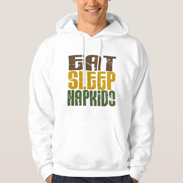 Äta sömn Hapkido 1 Sweatshirt Med Luva (Framsida)