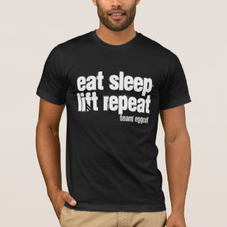 äta. sömn. hiss. repetition tee shirt