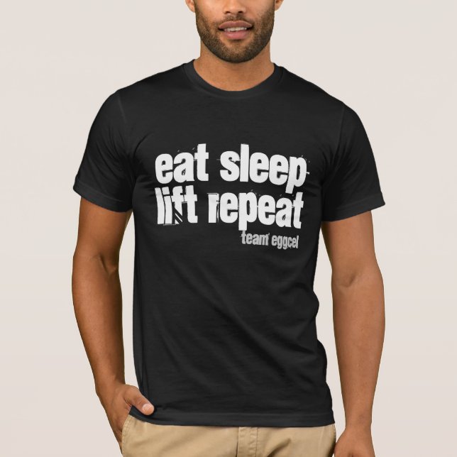 äta. sömn. hiss. repetition tee shirt (Framsida)