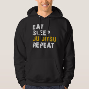 äta sömn ju jitsu repetition hoodie