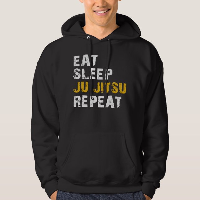 äta sömn ju jitsu repetition hoodie (Framsida)