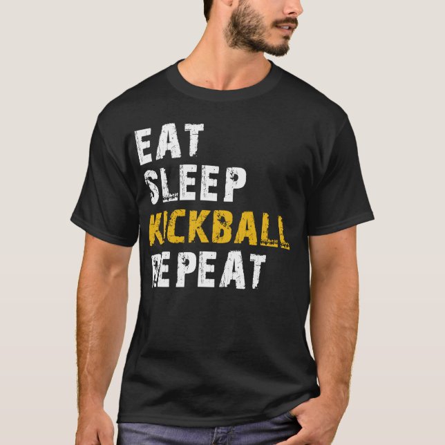 äta sömn Kickball T Shirt (Framsida)