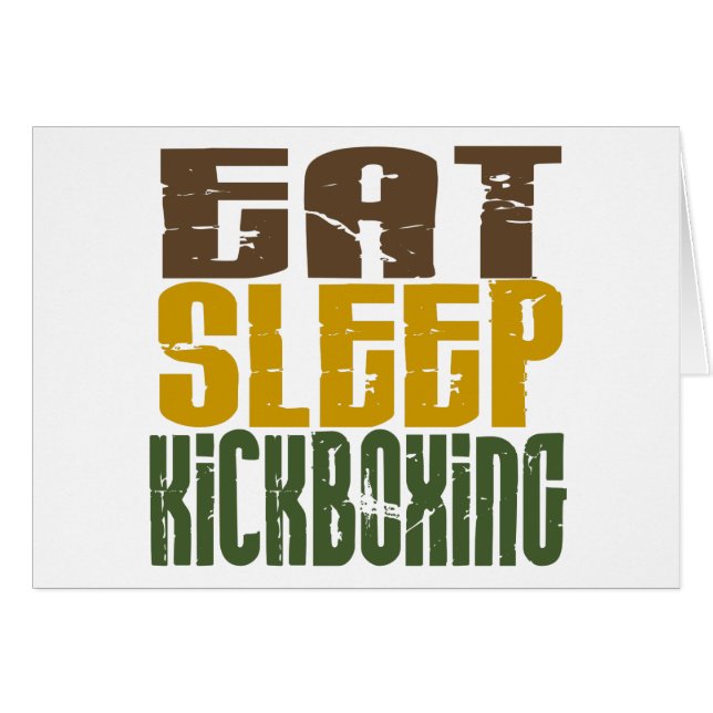 Äta sömn Kickboxing 1 Hälsningskort (Framsidan Horizontal)