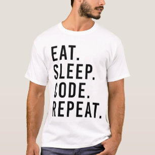 ÄTA. SÖMN. KODIFIERA. UPPREPNING TEE SHIRT