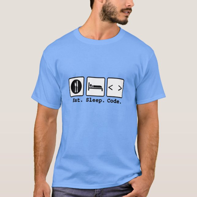 äta sömn kodifierar Nerdbära Tee Shirt (Framsida)