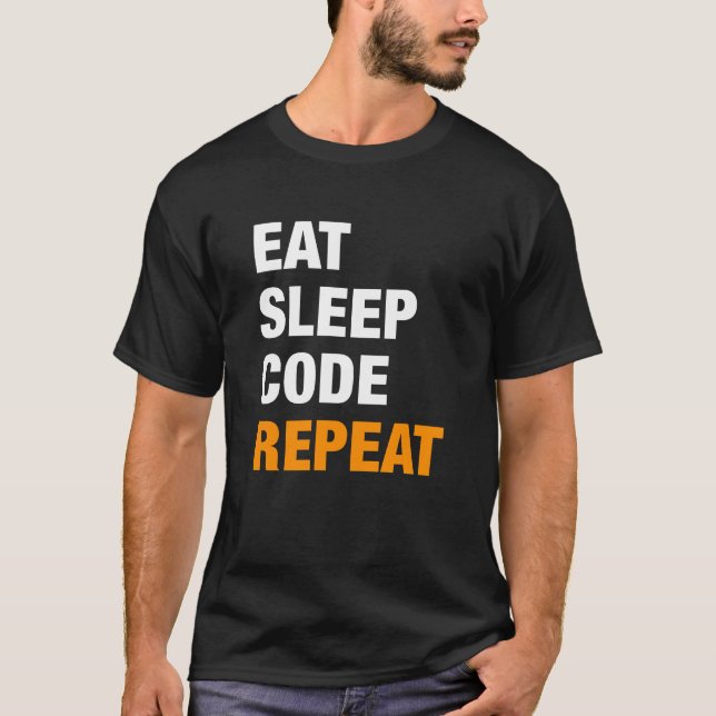 Äta sömn kodifierar programmerareskjortan för t-shirt (Framsida)
