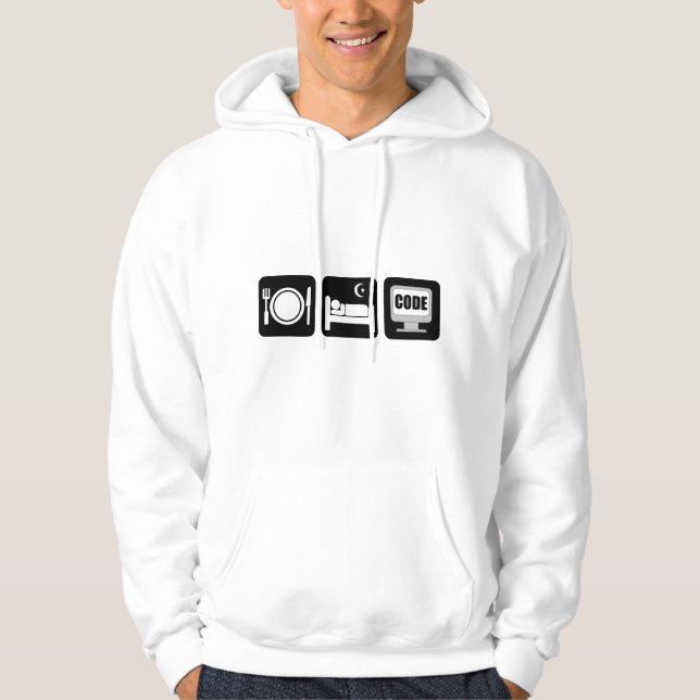 äta sömn kodifierar sweatshirt med luva (Framsida)