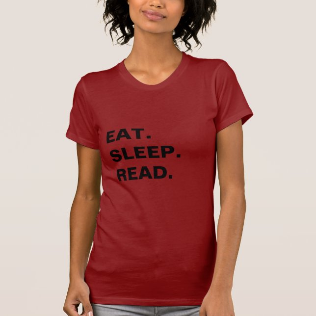 äta. sömn. läst t-shirt (Framsida)