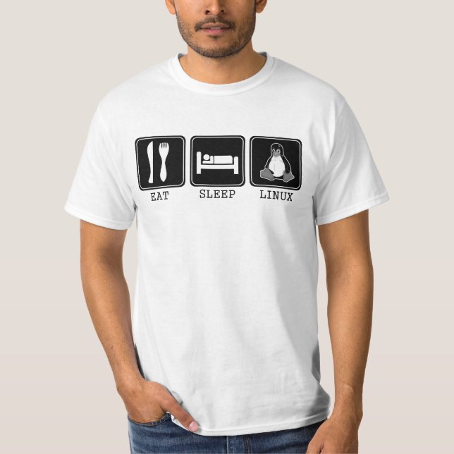 Äta. Sömn. Linux. Tee (Framsida)