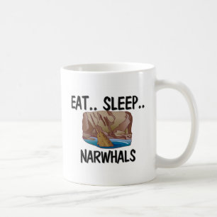 Äta sömn NARWHALS Kaffemugg