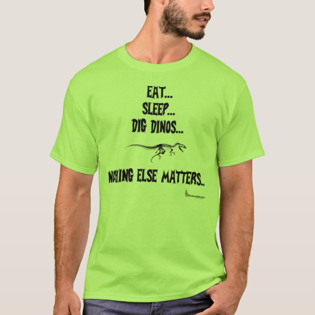 Äta-Sömn-Pik Dinos ursprunglig T-tröja Tee Shirt (Framsida)