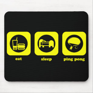 Äta. Sömn. Ping Pong. Mousepad Musmatta