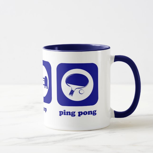 Äta. Sömn. Ping Pong. Mugg (Höger)