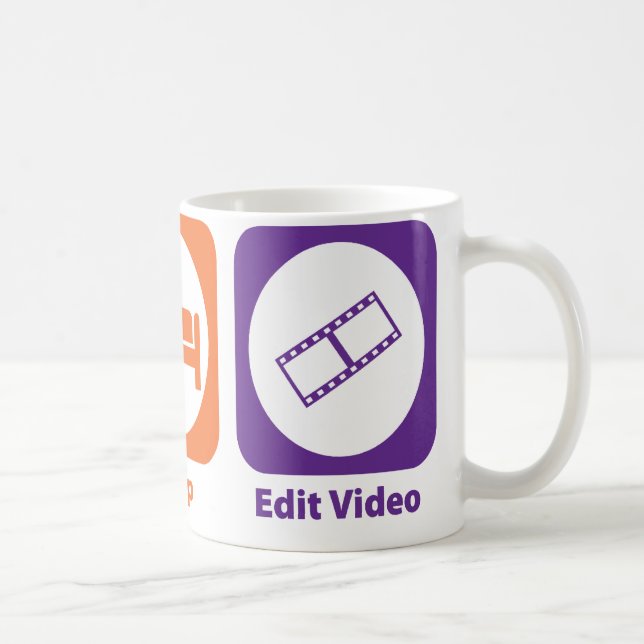 Äta sömn redigerar videoen kaffemugg (Höger)