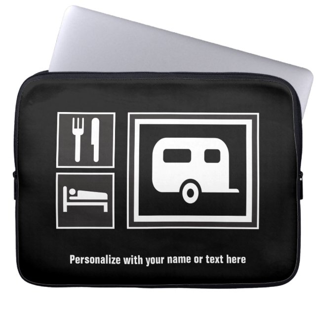 Äta sömn RV Laptop Sleeve (Framsidan)