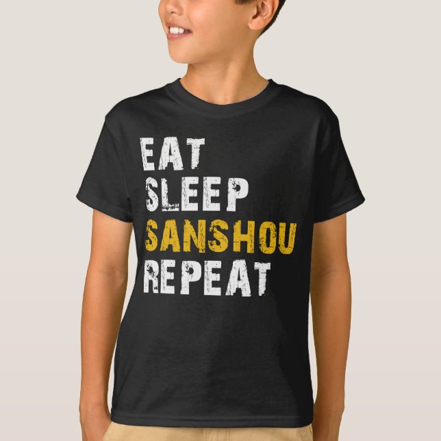 äta sömn Sanshou T Shirt (Framsida)