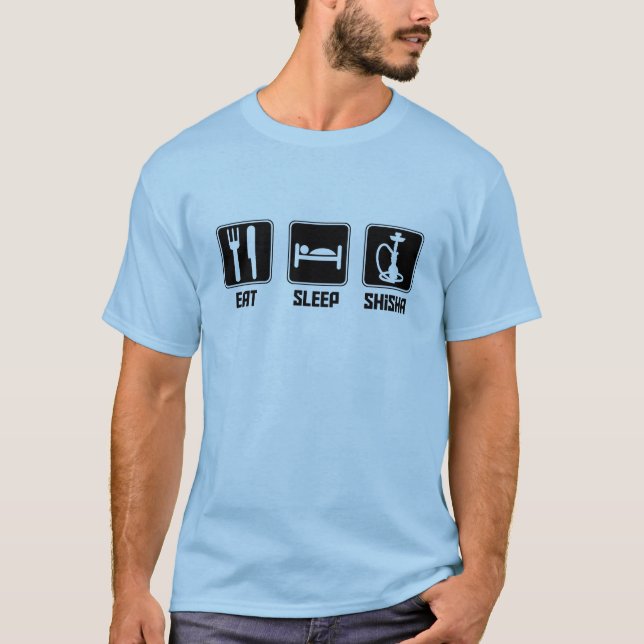 Äta sömn Shisha Tee Shirt (Framsida)